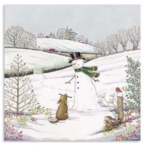 The Snowman & Puppy Christmas Card